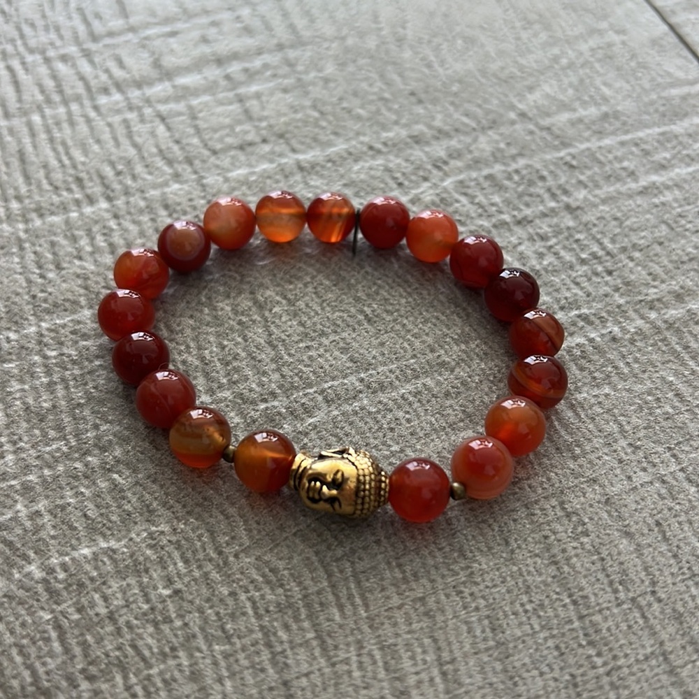 New Soul Satisfied Carnelian and Buddha bracelet.